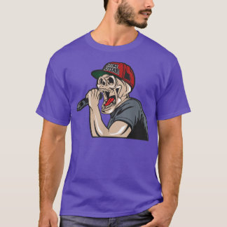 Camiseta Skeleton Rapper Rapper T-Shirt