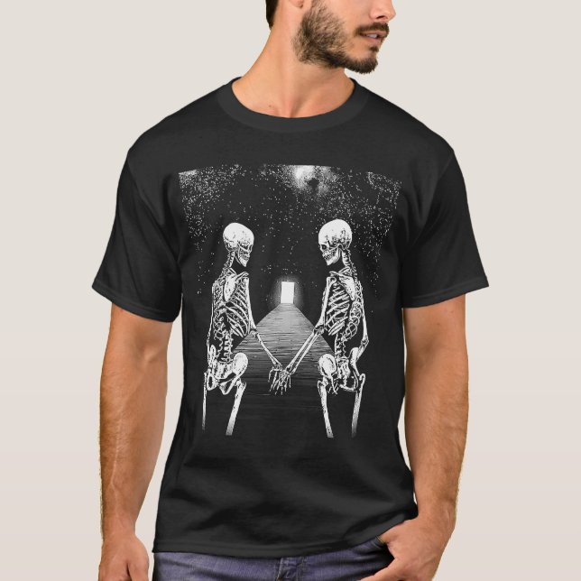 Camiseta Skeleton Rib Cage casais triste (Frente)