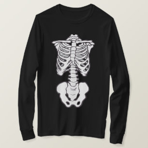 Camiseta Skeleton Rib Cage dá presentes a homens mulheres H