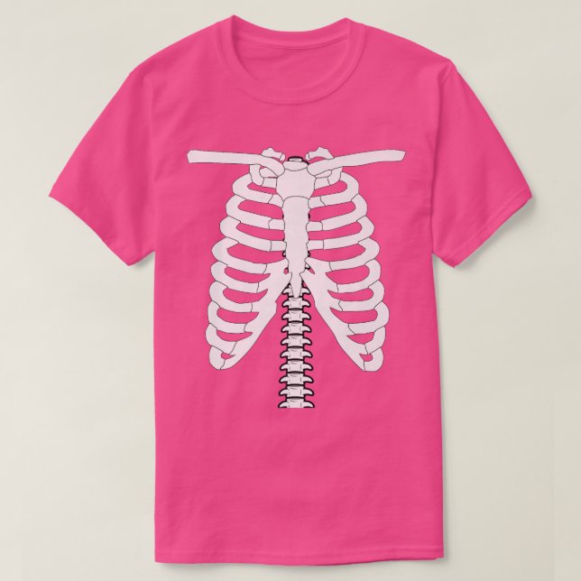 Camiseta Skeleton Rib Cage Halloween Costume  (Frente do Design)