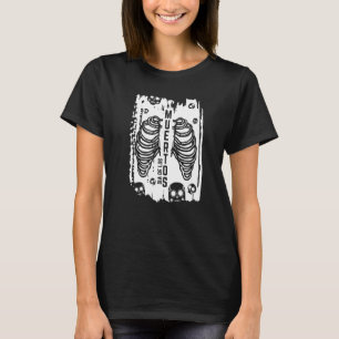 Camiseta Skeleton Ribcage Dia De Los Muertos Halloween