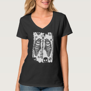 Camiseta Skeleton Ribcage Dia De Los Muertos Halloween