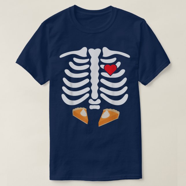 Camiseta Skeleton Ribes Lixo Comida Lixo Borracha Pumpkin E (Frente do Design)