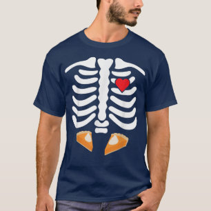 Camiseta Skeleton Ribes Lixo Comida Lixo Borracha Pumpkin E
