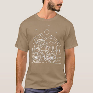 Camiseta Skeleton Riding Bike Mountain Hike Art
