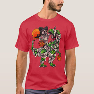 Camiseta Skeleton Riding Skeleton Dinossaur Funny T re Hall