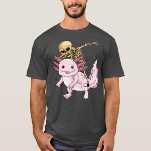 Camiseta Skeleton Riding Skeleton Lazy Halloween Costume Cu