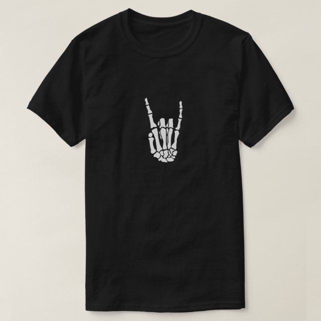 Camiseta Skeleton - Rock and roll (Frente do Design)