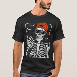 Camiseta Skeleton Rock Hand Halloween Figurume Legal Rock M
