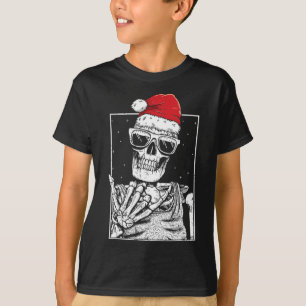 Camiseta Skeleton Rock Hand Halloween Rock