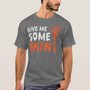 Camiseta Skeleton Rock Mão Preguiçosa Halloween Costume Eng