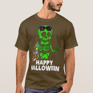 Camiseta Skeleton Salgando Cone Happy Halloween Costum