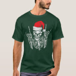 Camiseta Skeleton Santa Hat Rock E Roll Hand Legal Christm<br><div class="desc">Skeleton Santa Hat Rock E Roll Mão Legal Presentes De Natal.</div>