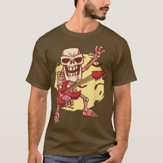 Camiseta Skeleton Scary Bass Game em Bandas como músico Gui