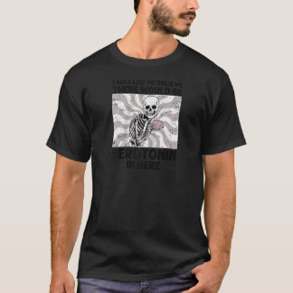 Camiseta Skeleton Segurando Cérebro Retro Psicodélico Ar Gó