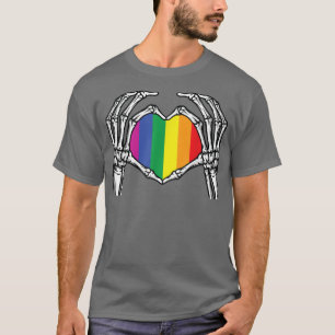 Camiseta Skeleton Sinal Bones do Coração Costume Engraçado 