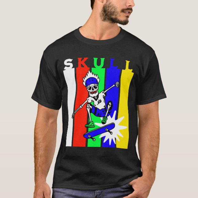 Camiseta skeleton skate (Frente)
