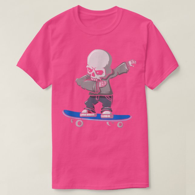 Camiseta Skeleton Skateboard Dabbing Skate Skeleton  (Frente do Design)