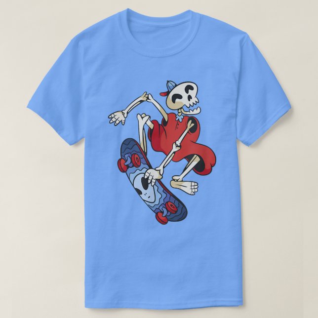 Camiseta Skeleton Skateboard T-Shirt (Frente do Design)