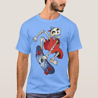 Camiseta Skeleton Skateboard T-Shirt