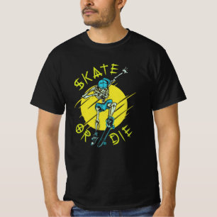 Camiseta Skeleton Skateboarder