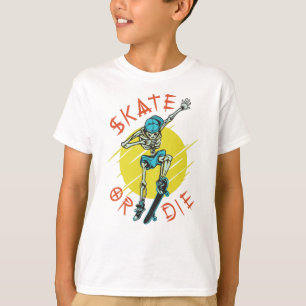 Camiseta Skeleton Skateboarder