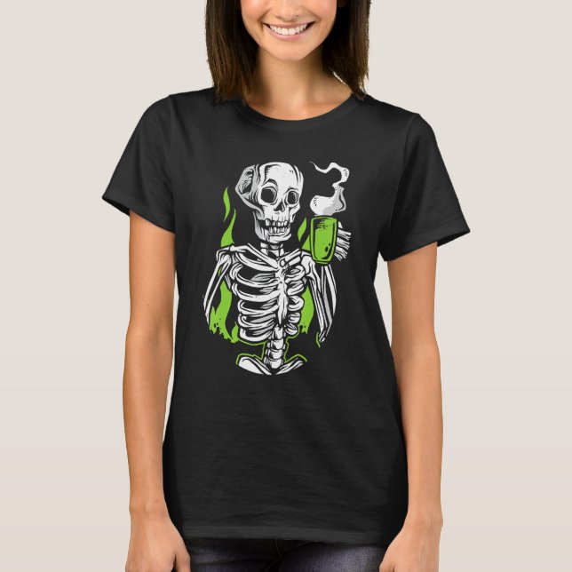 Camiseta Skeleton Skull Alienígena Café (Frente)