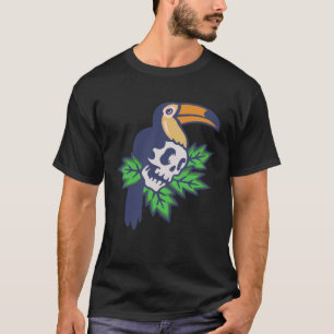 Camiseta skeleton skull bird tukane tukan tucan