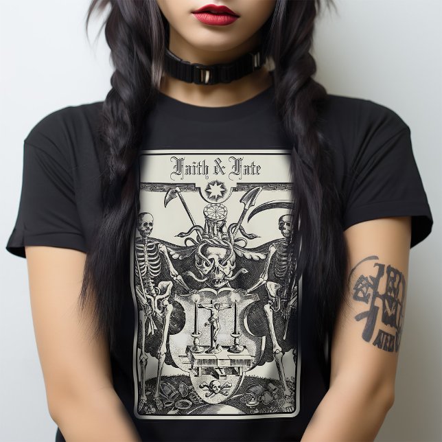 Camiseta Skeleton Skulls Macabre Victorian Gothic (Perfect for people who just love the dark side of life. This is a personalised Memento Mori Tshirt.)