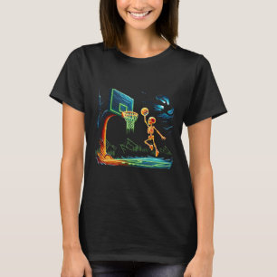 Camiseta Skeleton Slam Dunk Hoop Sketll Halloween Boys