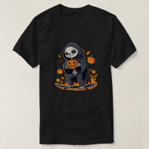 Camiseta Skeleton Sloth Vampire halloween Único e Spooky