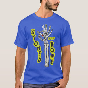 Camiseta Skeleton Smoking Joint Stonume Enlouquecida Engraç