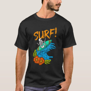 Camiseta Skeleton Surfer Vintage Hawaii Onsa Surf Surfing