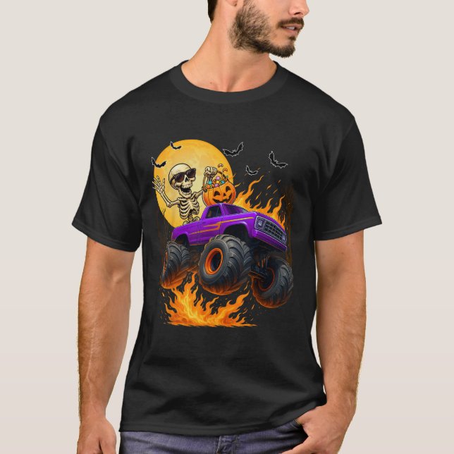 Camiseta Skeleton Surgindo Monster Cos Halloween (Frente)