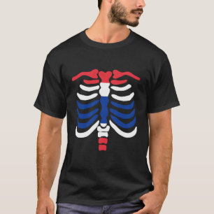 Camiseta Skeleton Tailândia Flag Raízes Tailandesas