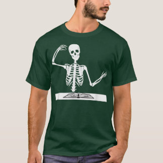 Camiseta Skeleton Teacher Book History T-Shirt