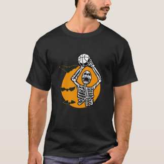 Camiseta Skeleton Toca Voleibol na Noite das Bruxas