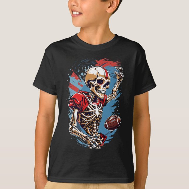 Camiseta Skeleton Tocando Abstrato Graphi (Frente)