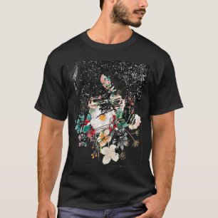 Camiseta Skeleton Tocando Piano Desenho Abstrato Arte