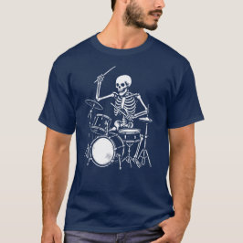 Camiseta Skeleton tocando Trabalho de arte de tambores