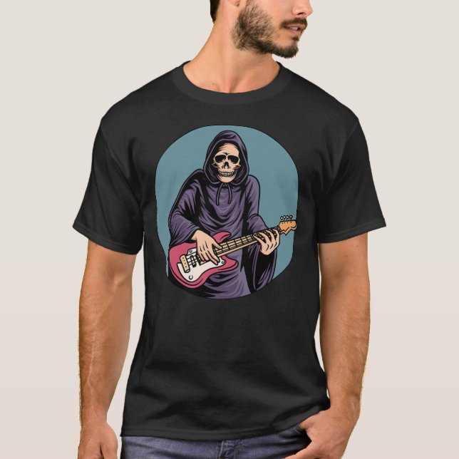 Camiseta Skeleton tocando violão (Frente)