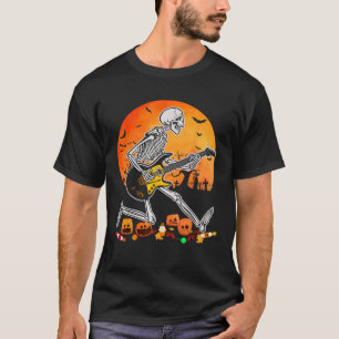 Camiseta Skeleton Tocando Violão Halloween Electric Ac