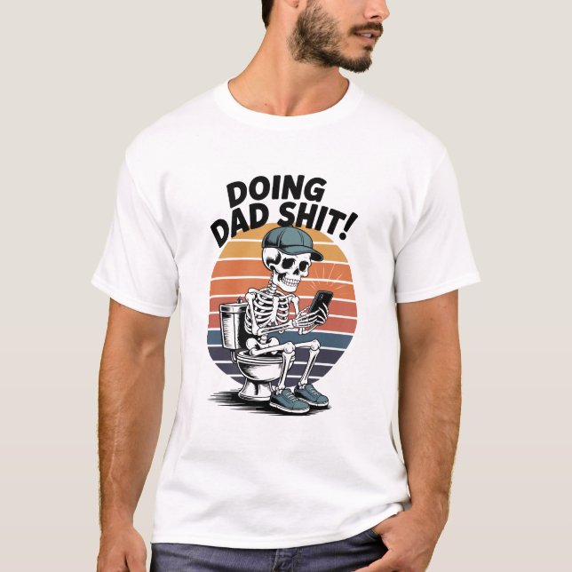 Camiseta Skeleton Toilet Dad (Frente)