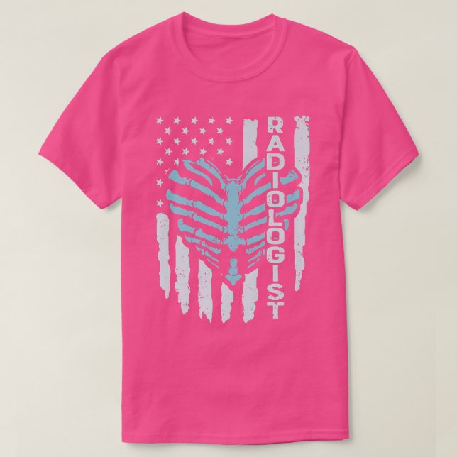 Camiseta Skeleton Xray Tech Radiology Technician American R (Frente do Design)