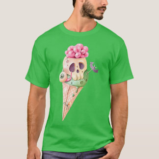 Camiseta Skeleton Yummy Sorvete Cone Eyeball Spider Bat H