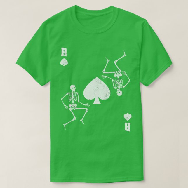 Camiseta Skeletons Ace of Spades d Game Gothage (Frente do Design)