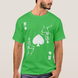 Camiseta Skeletons Ace of Spades d Game Gothage