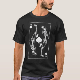 Camiseta Skeletons Ace Of Spades Poker Card Skelet
