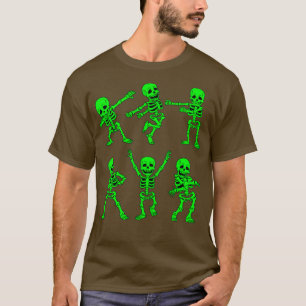 Camiseta Skeletons Dançando Desafio Menina Meninos H
