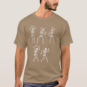 Camiseta Skeletons Dançantes Agitam Ossos no Halloween Scar